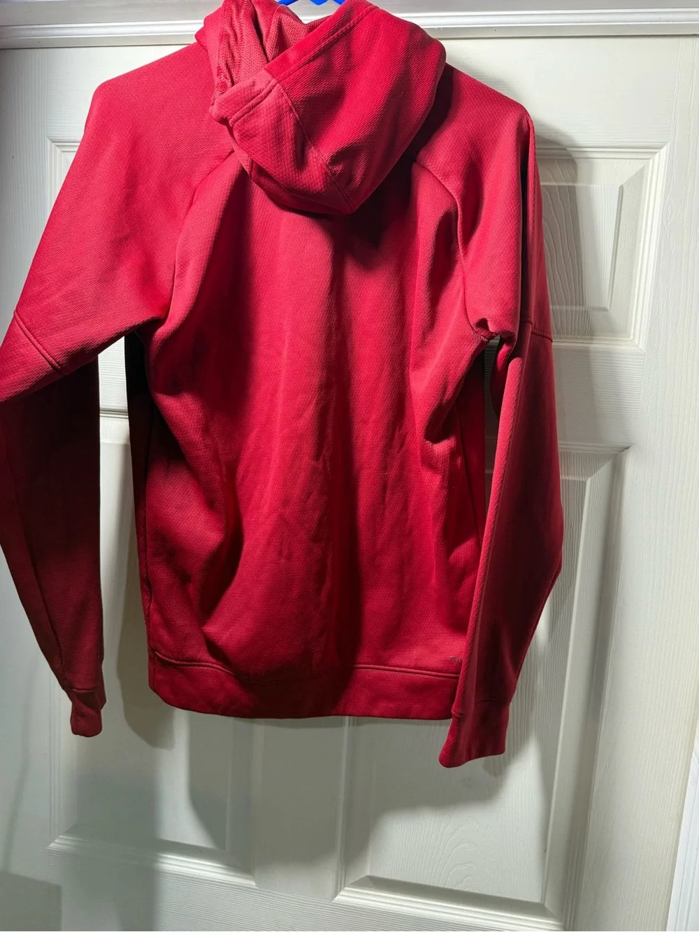 adidas Red Crewneck Hoodie with Reflective Logo size S